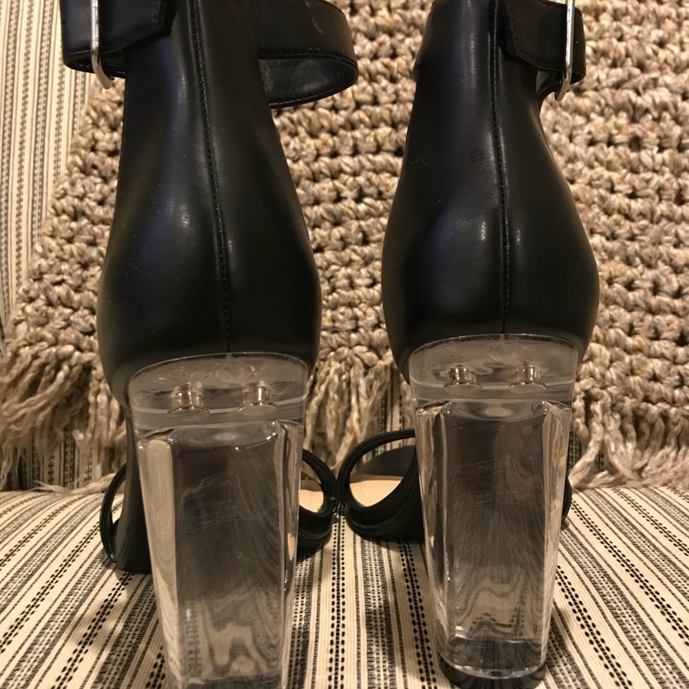 Forever 21 wide width clear heels